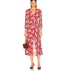 Rixo London Floral Midi Dress - Size XS